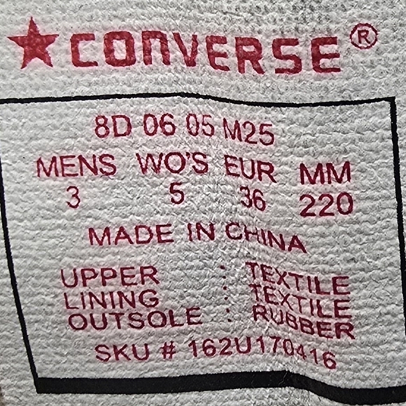 RareVINTAGE 2005 Y2K Converse Blue Canvas Sneakers with White Accents M/W Sz 3/5 - Picture 2 of 12